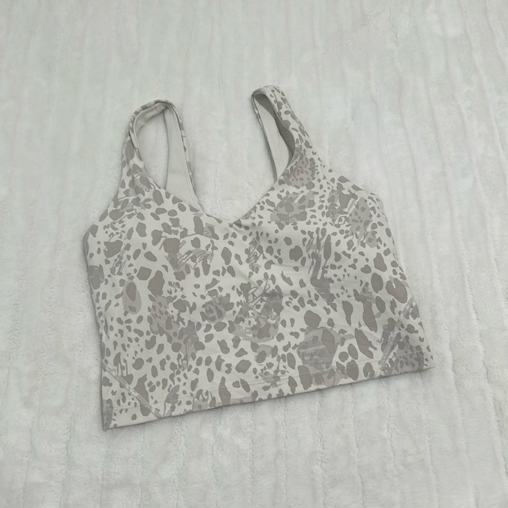 lululemon athletica Gray Patterned Tank Top